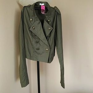 NWT A'gaci Green Crop Fashion Jacket